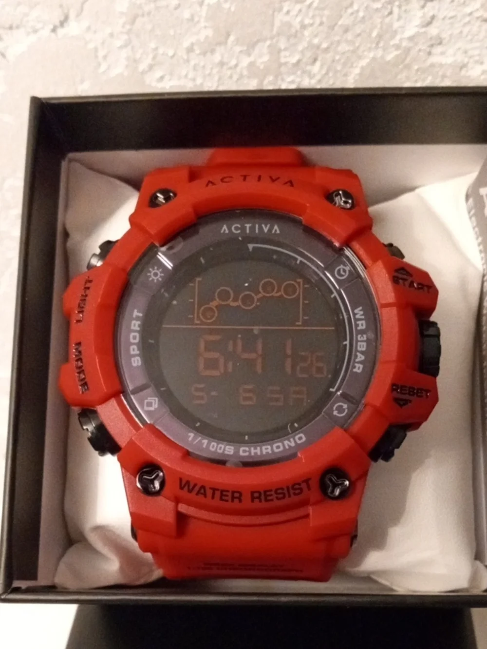 Activa Red Digital Sports Watch with Bold Silicone Strap